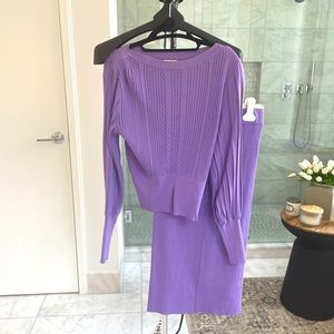 Eva Mendez/NY & Co knit sweater top and pencil skirt set, Size Medium